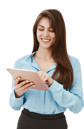 Woman with tablet